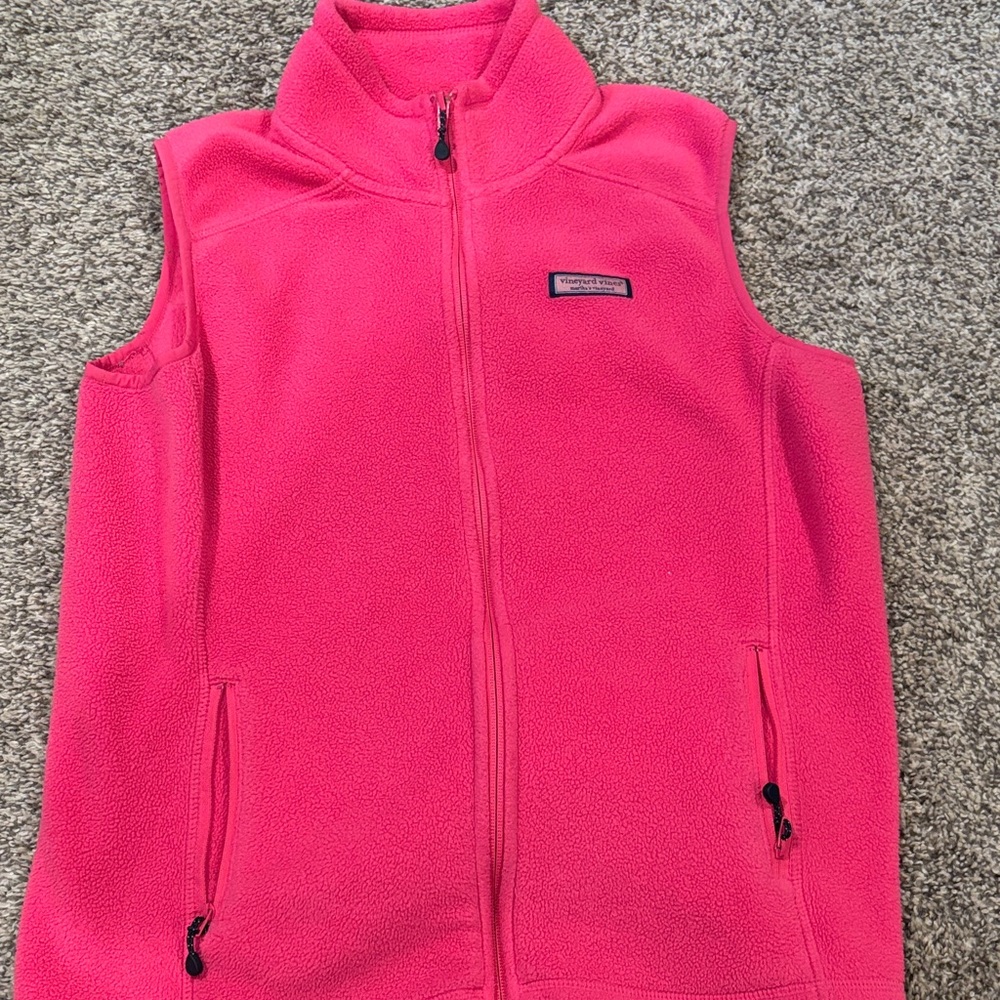Vineyard Vines Hot Pink Fleece Vest